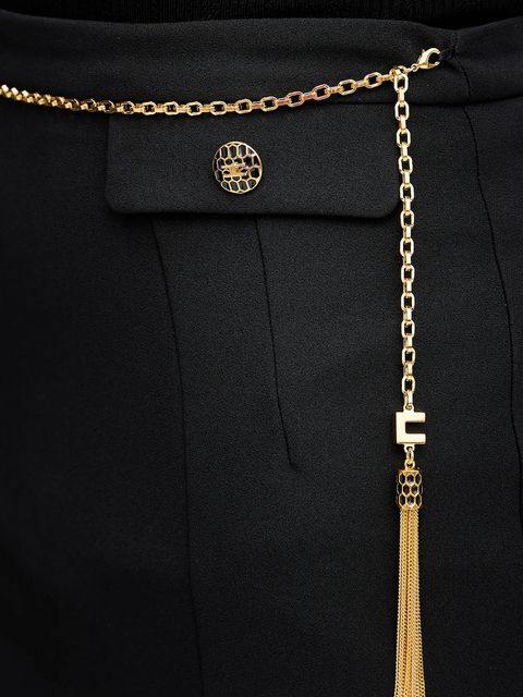 Elisabetta Franchi sweter z dodatkiem jedwabiu damski kolor czarny lekki MK09B56E2