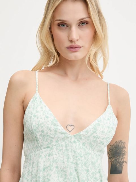 Hollister Co. sukienka kolor zielony mini rozkloszowana KI359-5152