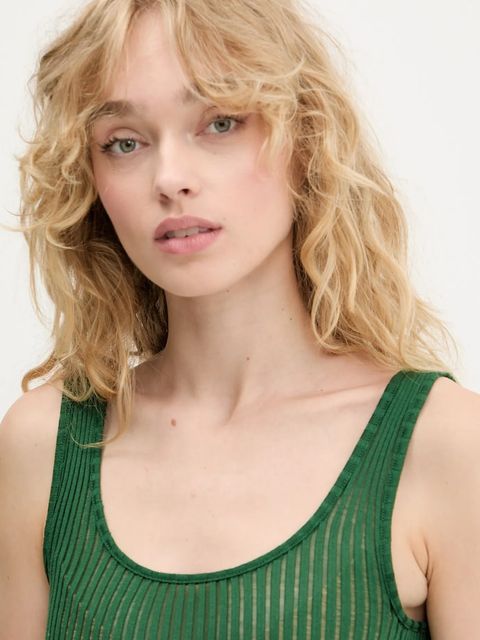 Stine Goya top jedwabny kolor zielony SG-PF25-T059-2355