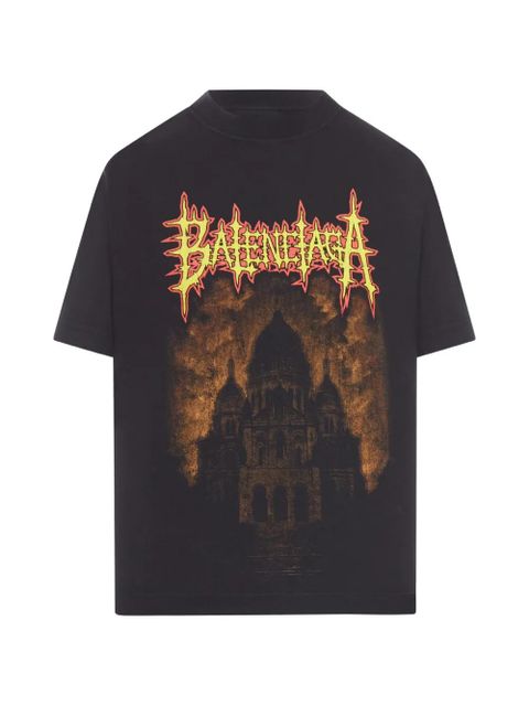 Balenciaga Sacré Cœur print-detail T-shirt - Black - zdjęcie produktu nr 1