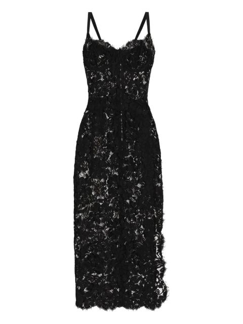 Dolce & Gabbana lace slit midi dress - Black - zdjęcie produktu nr 1
