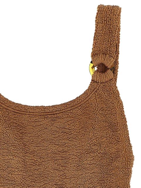 Hunza G Domino crinkle swimsuit - Brown