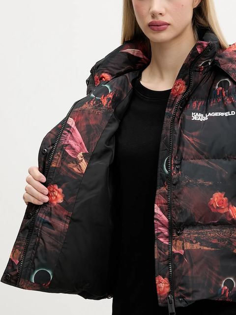 Karl Lagerfeld Jeans kurtka kolor czarny zimowa oversize A4W15025