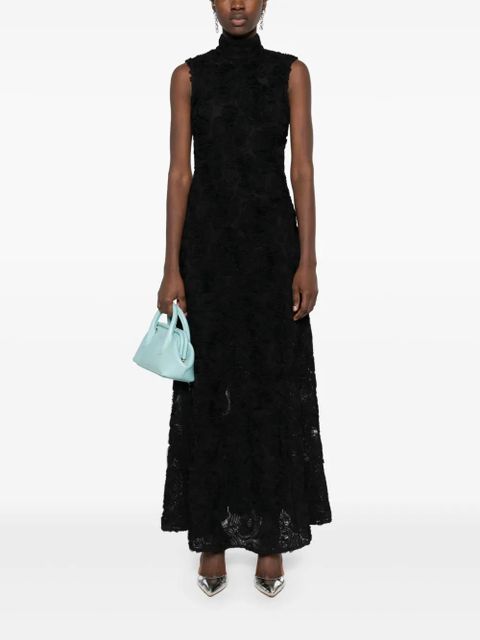 ROTATE BIRGER CHRISTENSEN flower-mesh maxi dress - Black - zdjęcie produktu nr 2