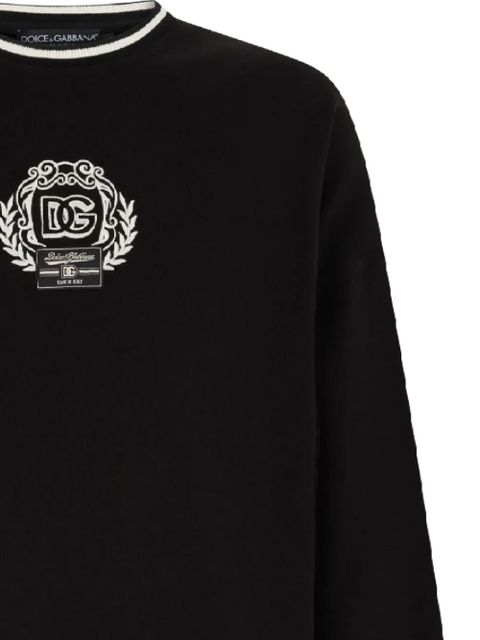 Dolce & Gabbana logo-embroidered sweatshirt - Black
