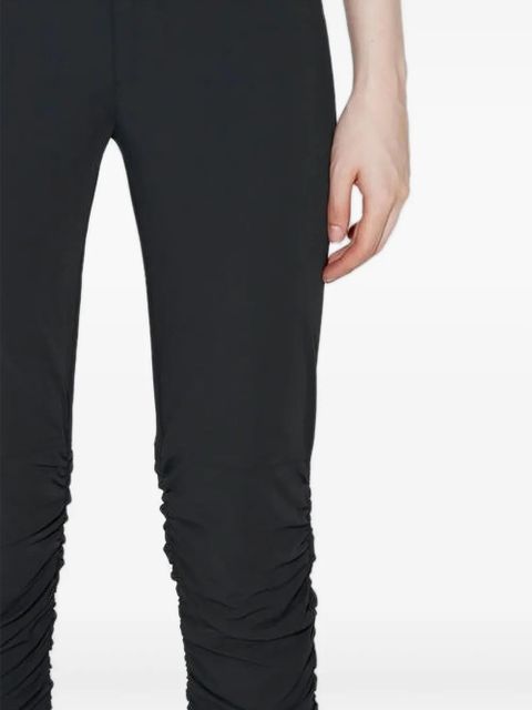 MISBHV Lara ruched-detail trousers - Black