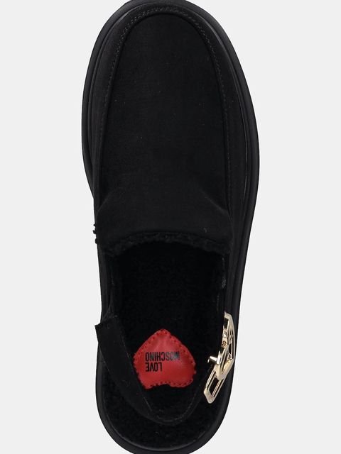 Love Moschino klapki damskie kolor czarny na platformie JA10416L0NJAW000