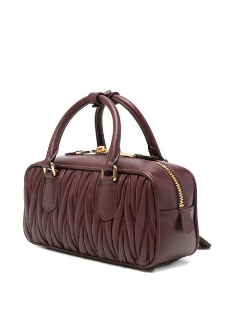 Miu Miu Arcadie logo-plaque tote bag - Red