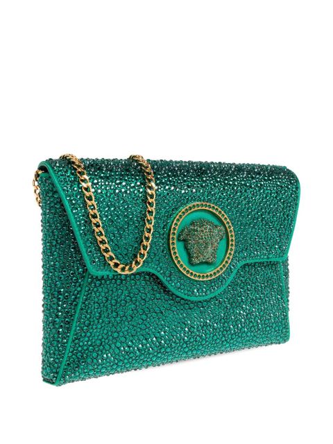 Versace stud-embellished clutch bag - Green