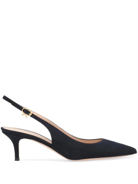 Gianvito Rossi Ribbon Sling 55mm pumps - Blue - zdjęcie produktu nr 1
