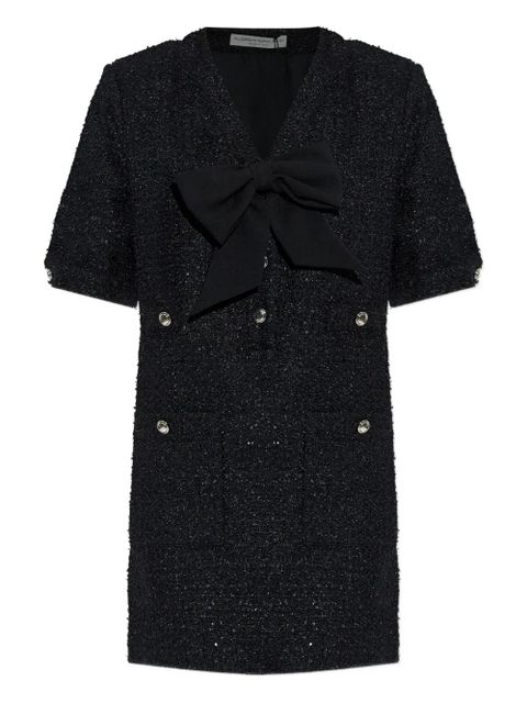 Alessandra Rich bow-embellished tweed dress - Black - zdjęcie produktu nr 1