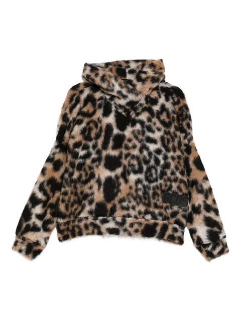 GCDS hooded animal-print sweater - Brown - zdjęcie produktu nr 2
