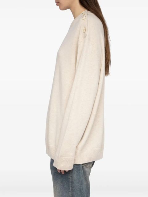 Zadig&Voltaire Swyna LC Bijoux star-embellished sweater - Neutrals