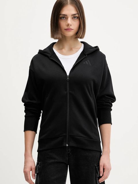 adidas bluza All SZN damska kolor czarny z kapturem gładka IX3809 - zdjęcie produktu nr 1