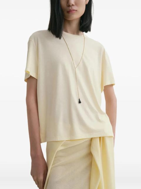 TOTEME crew-neck T-shirt - Yellow - zdjęcie produktu nr 2