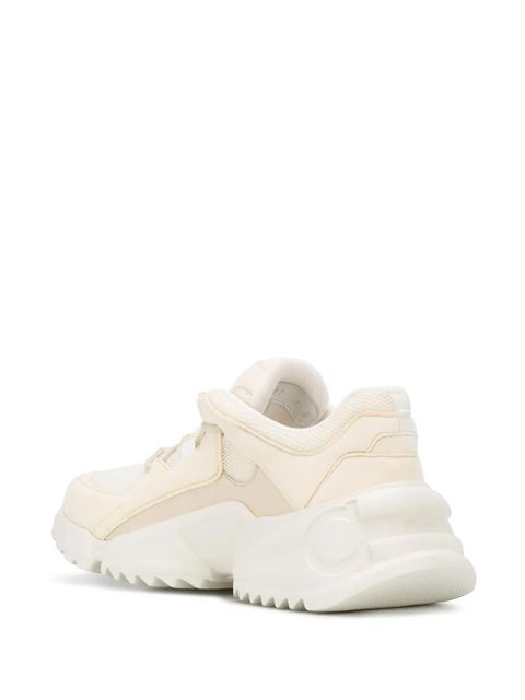 Ferragamo panelled chunky sneakers - White
