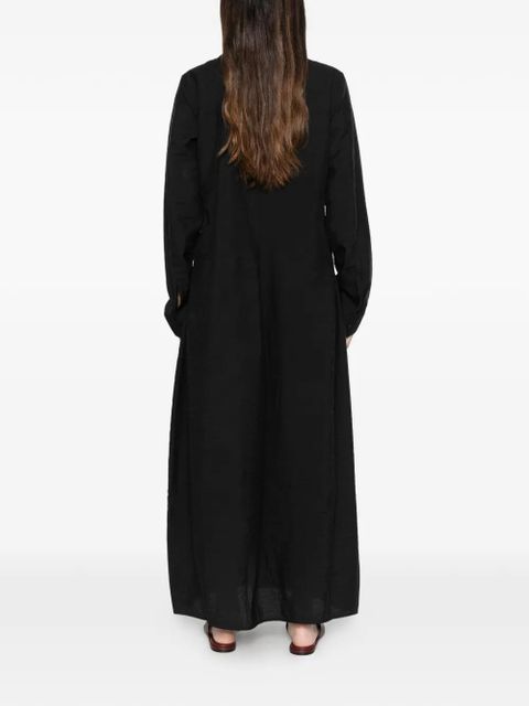 TOTEME long-sleeve shirt dress - Black