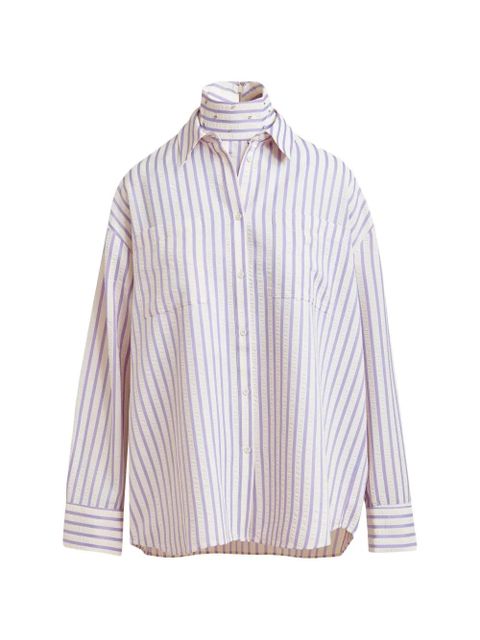 Essentiel Antwerp striped rhinestone shirt - White - zdjęcie produktu nr 1
