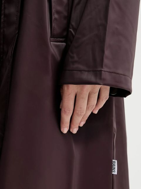 Rains kurtka 12040 A-Line Longer W Jacket kolor fioletowy przejściowa 12040