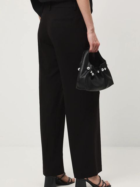 Medicine spodnie damskie kolor czarny szerokie medium waist