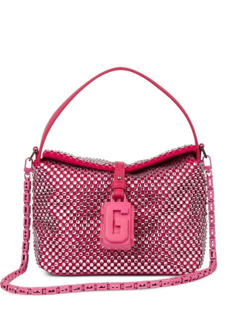 GCDS mini Mega Comma crystal-embellished G-Lock clutch bag - Pink - zdjęcie produktu nr 1