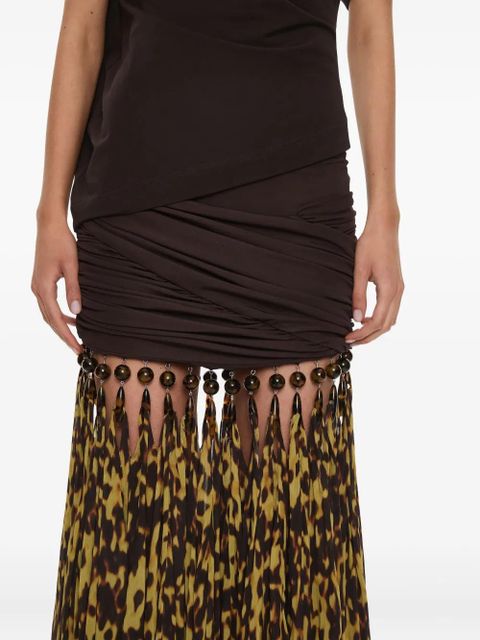 Christopher Esber droplet jersey maxi skirt - Brown