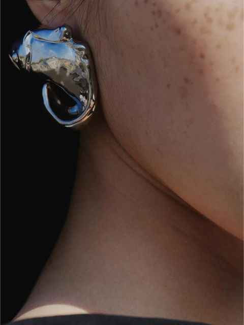 Jacquemus The Poisson sculpted earrings - Silver - zdjęcie produktu nr 2