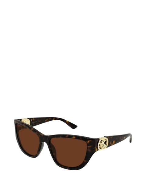 Gucci Eyewear Interlocking G cat-eye sunglasses - Brown - zdjęcie produktu nr 2