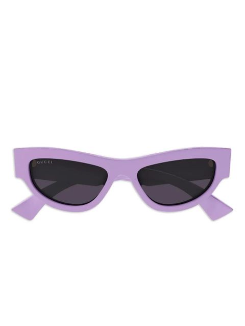 Gucci Eyewear cat-eye logo sunglasses - Purple - zdjęcie produktu nr 1