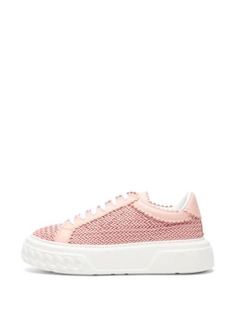 Casadei woven flatform sneakers - Pink