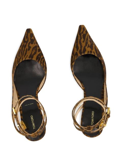 TOM FORD Ocelot padlock-detail pumps - Brown