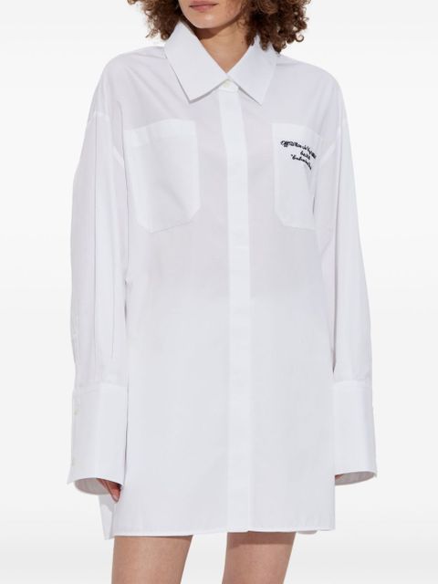 Off-White embroidered logo shirt dress
