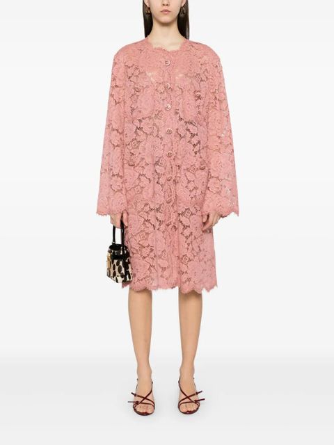 Dolce & Gabbana DNA lace coat - Pink