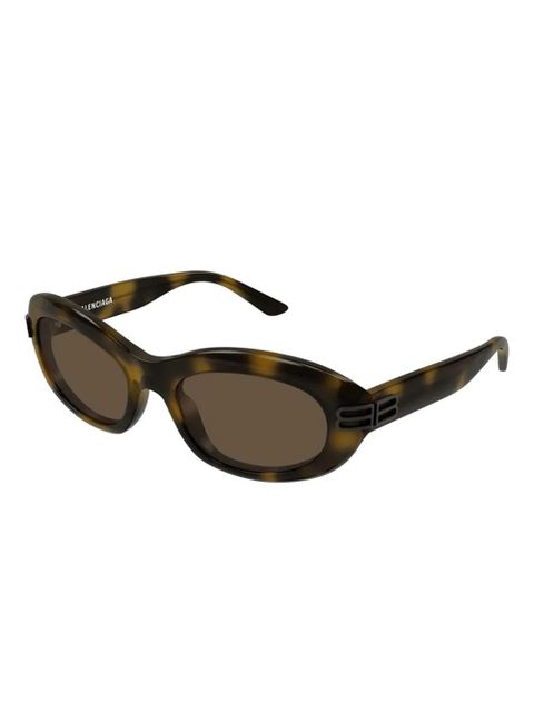 Balenciaga havana-pattern logo-detail sunglasses - Brown - zdjęcie produktu nr 2