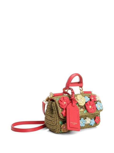 Dolce & Gabbana My Sicily raffia crochet tote bag - Green