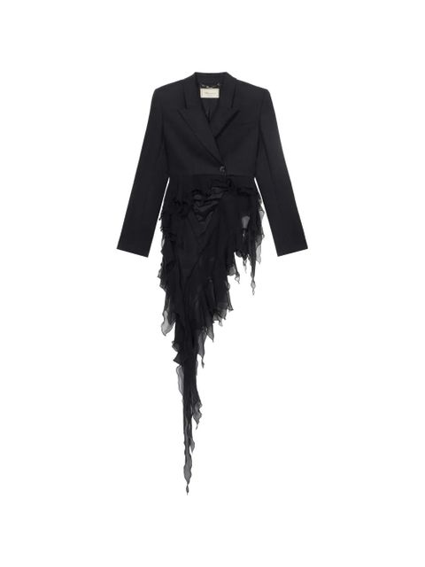 Blumarine single-breasted asymmetric-hem blazer - Black - zdjęcie produktu nr 1