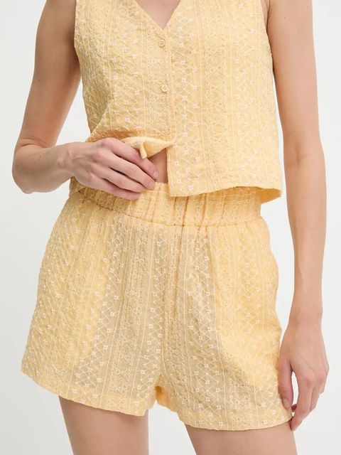 Answear.LAB kamizelka i szorty damski kolor żółty
