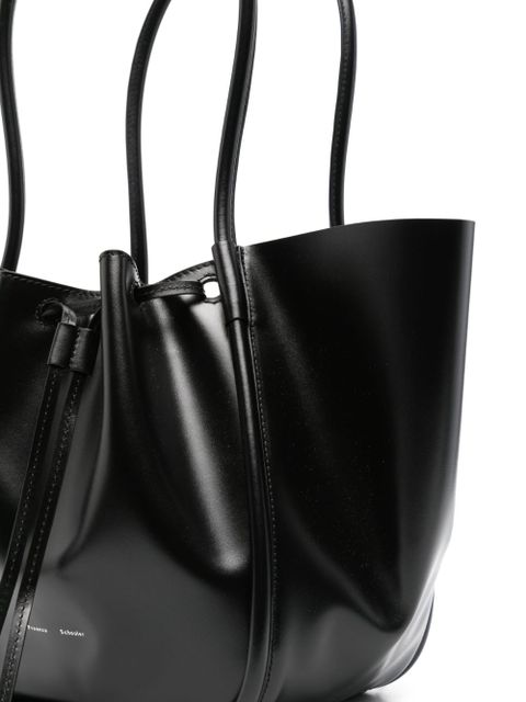 Proenza Schouler large Ruched leather tote bag - Black