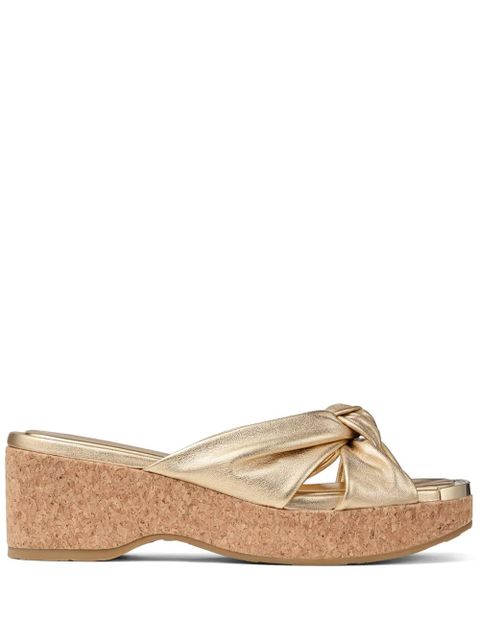 Jimmy Choo 50mm Avenue mules - Gold - zdjęcie produktu nr 1