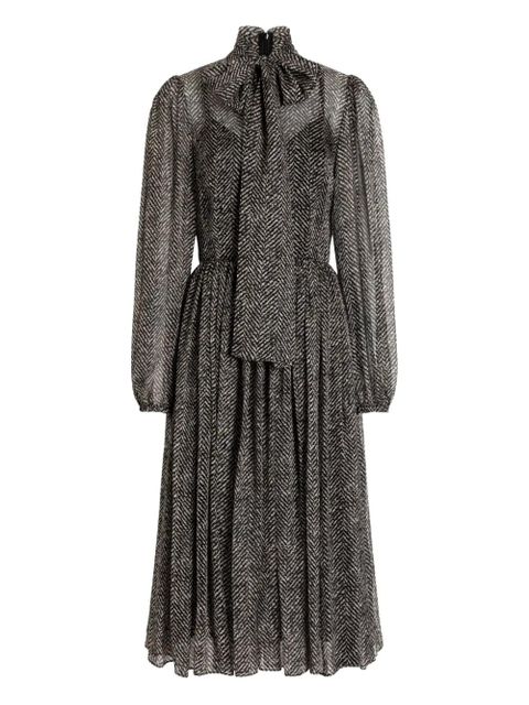 Dolce & Gabbana chevron tie dress - Black - zdjęcie produktu nr 1