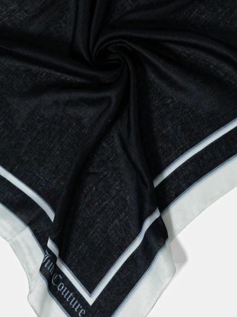 Juicy Couture chusta Hollyhock damska kolor czarny wzorzysta AEJH63090WPO