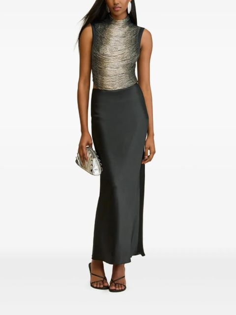 Cult Gaia Chantel bias-cut maxi skirt - Black