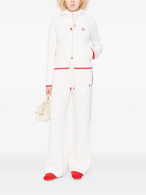 Casablanca waffle zip-up hoodie - Neutrals