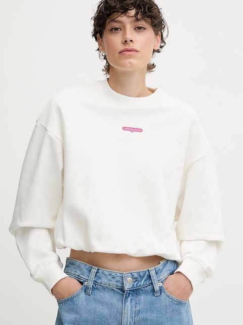 Tommy Jeans bluza bawełniana damska kolor biały z nadrukiem DW0DW20947 - zdjęcie produktu nr 1