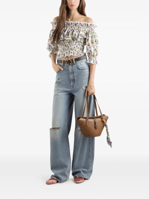 Dolce & Gabbana distressed wide-leg jeans - Blue - zdjęcie produktu nr 2