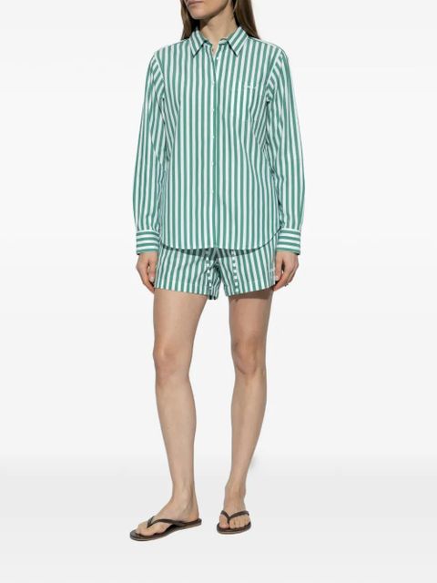 Hunza G embroidered striped shorts - Green - zdjęcie produktu nr 2