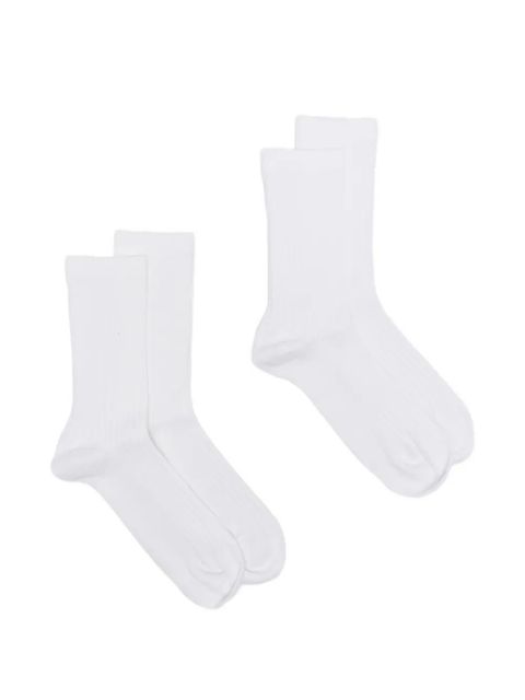 TOTEME ribbed crew socks (set of two) - White - zdjęcie produktu nr 1