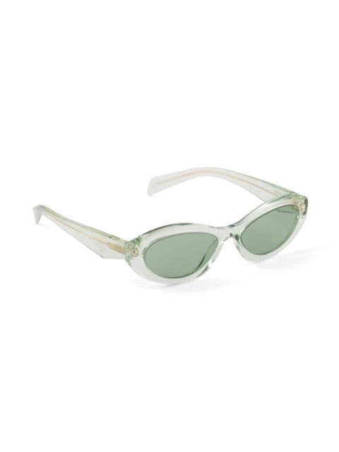 Prada Eyewear Symbole oval-frame sunglasses - Green