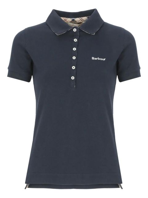 Barbour six-button embroidered-logo polo shirt - Blue - zdjęcie produktu nr 1