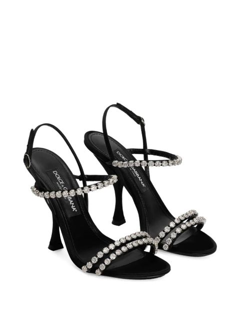 Dolce & Gabbana crystal-embellished sandals - Black - zdjęcie produktu nr 2